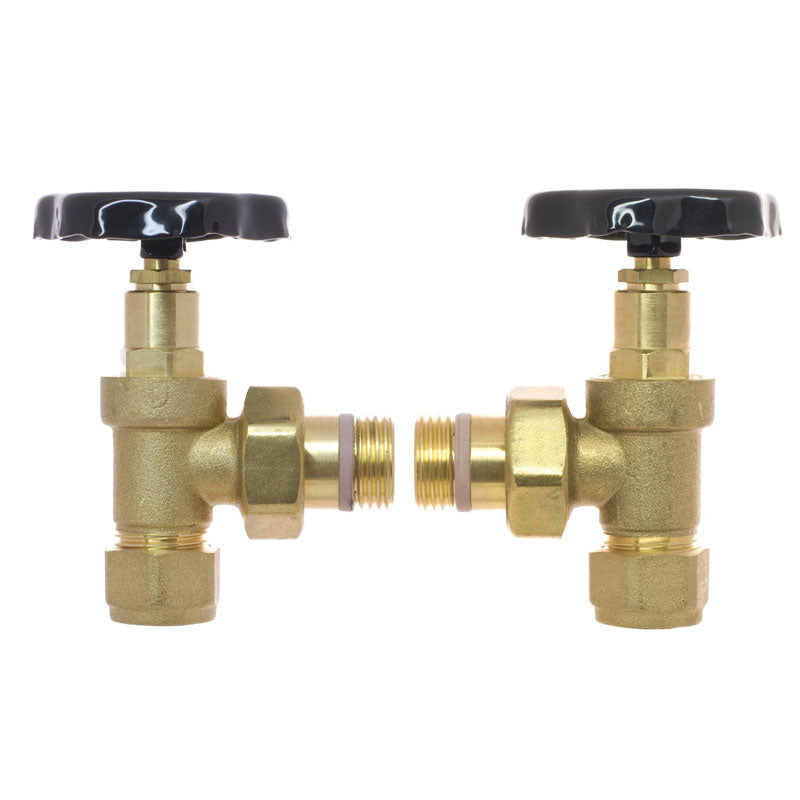 DQ Heating Essential Angled Manual Radiator Valves