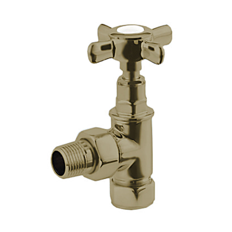 DQ Heating Essential Crosshead Manual Angled Radiator Valves