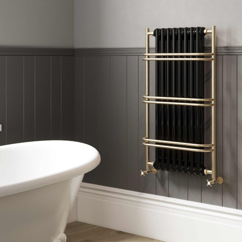 DQ Heating Burnham Wall mounted Vertical Designer Towel Radiator | Made to Order