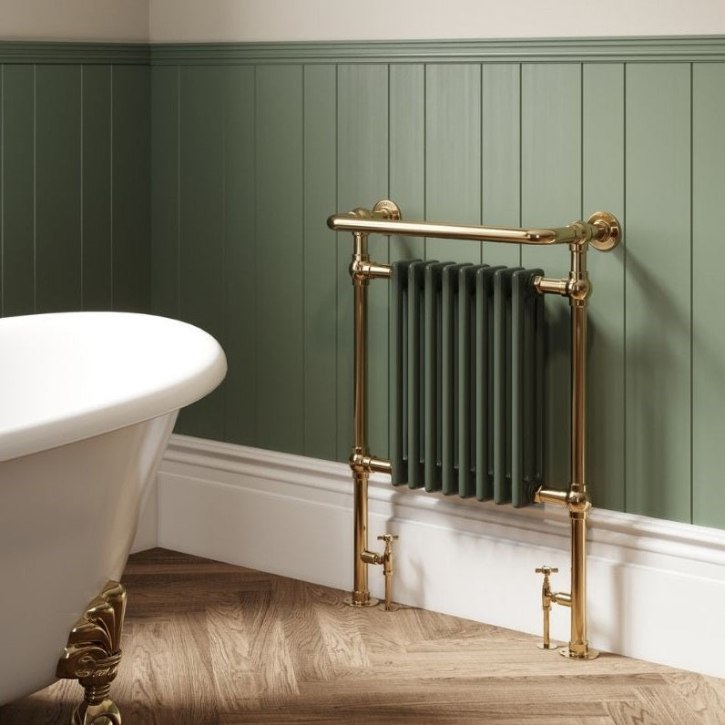 DQ Heating Croxton Floor Mounted Vertical Towel Radiator | Made to Order