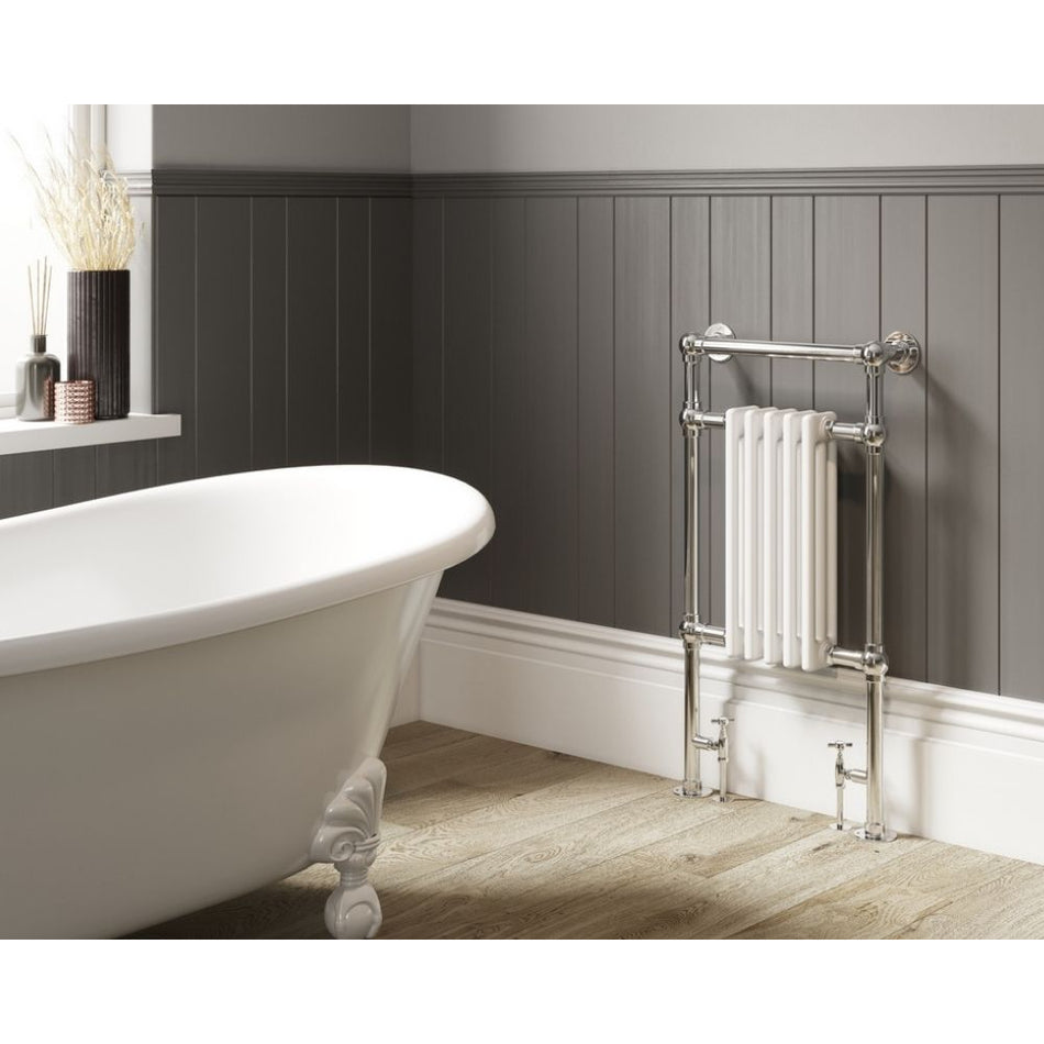 DQ Heating Lynford Floor Mounted Vertical Towel Radiator | Made to Order