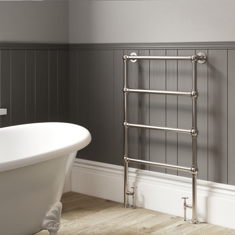 DQ Heating Methwold Floor Mounted Vertical Heated Towel Rail | Made to Order