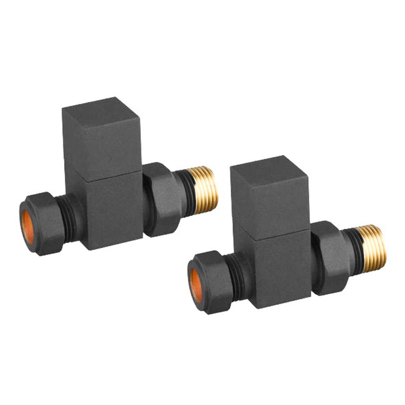 DQ Heating Essential Square Straight Radiator Valves