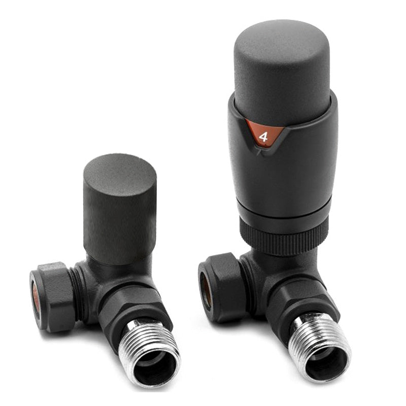 DQ Heating Essential Thermostatic Corner Radiator Valves