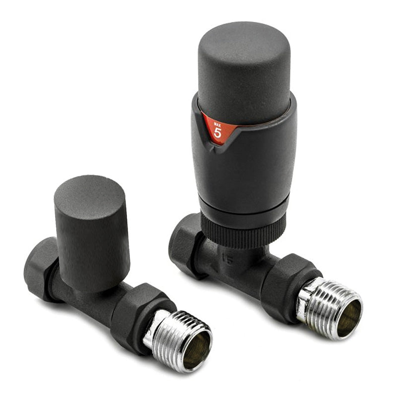 DQ Heating Essential Straight Thermostatic Radiator Valves