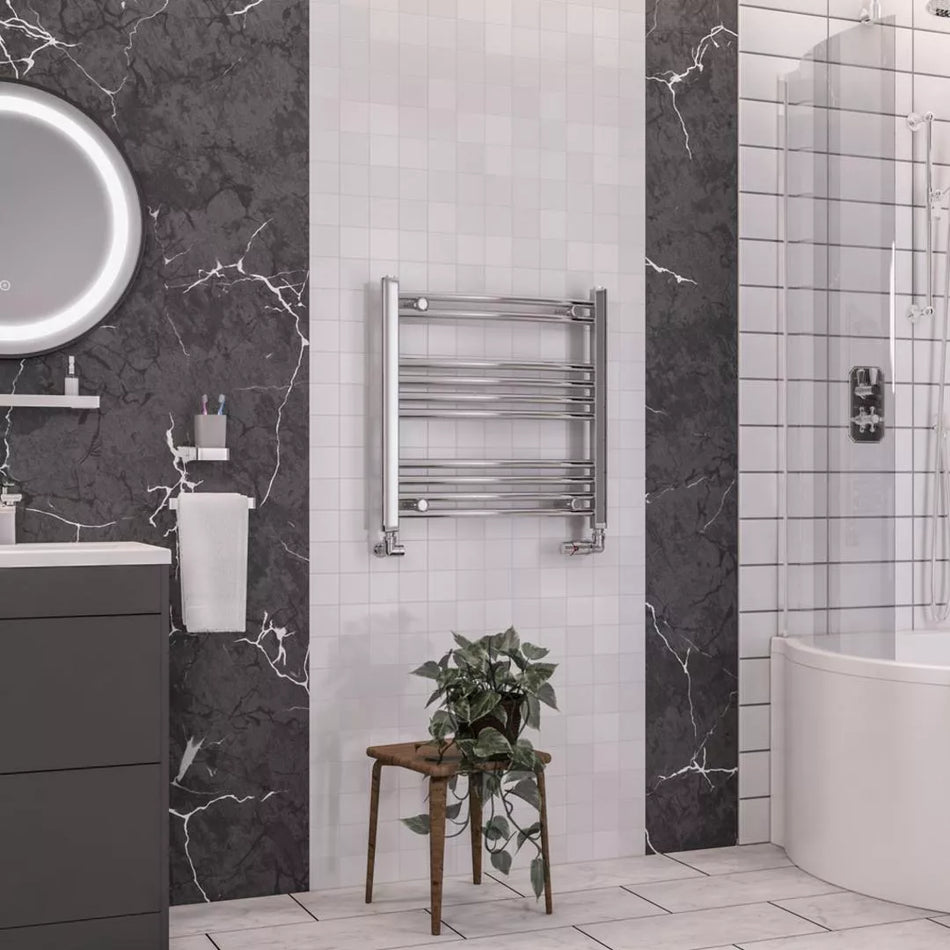 Eastbrook Wendover Vertical Curved Heated Towel Rail