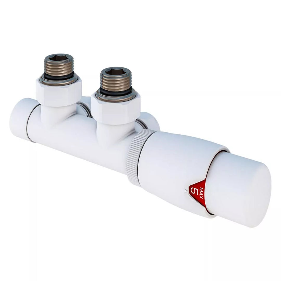 Eastbrook Thermostatic Twin inlet Angled Radiator Valve