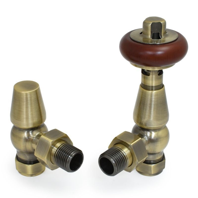 DQ Heating Enzo Thermostatic Angled Radiator Valves