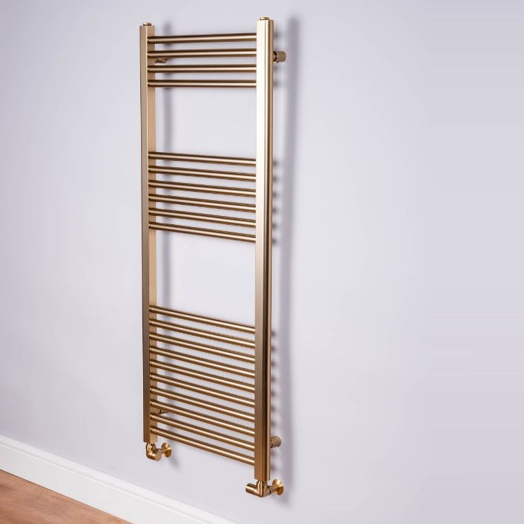 DQ Heating Essential Metallics Vertical Heated Towel Rail | Stocked
