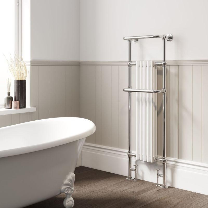 DQ Heating Lambourne Traditional Vertical Towel Radiator - 1500mm x 500mm | Stocked