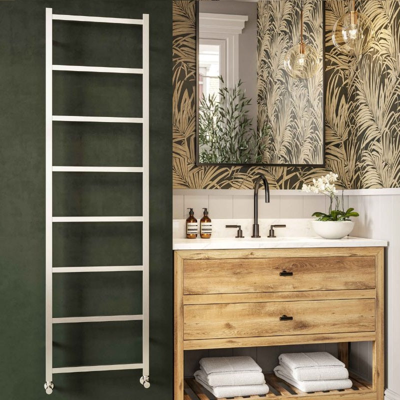 DQ Heating Liana Vertical Ladder Heated Towel Rail | Stocked