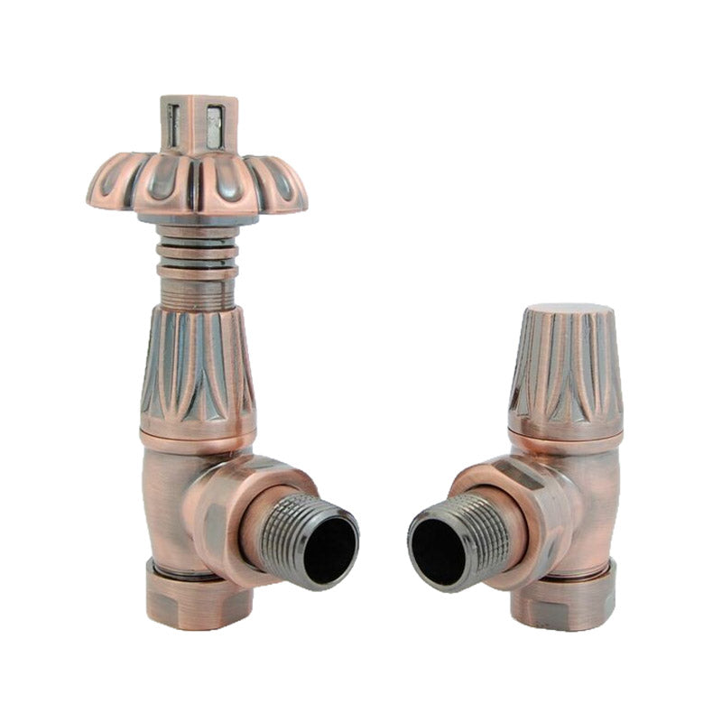 DQ Heating Morgan Thermostatic Angled Radiator Valves