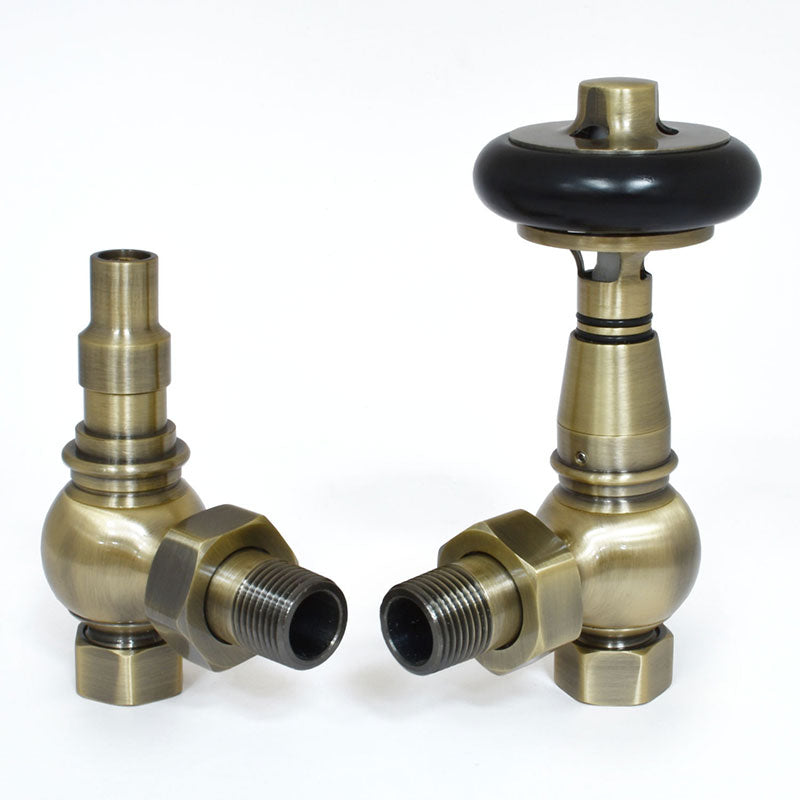 DQ Heating Stanley Thermostatic Angled Radiator Valves