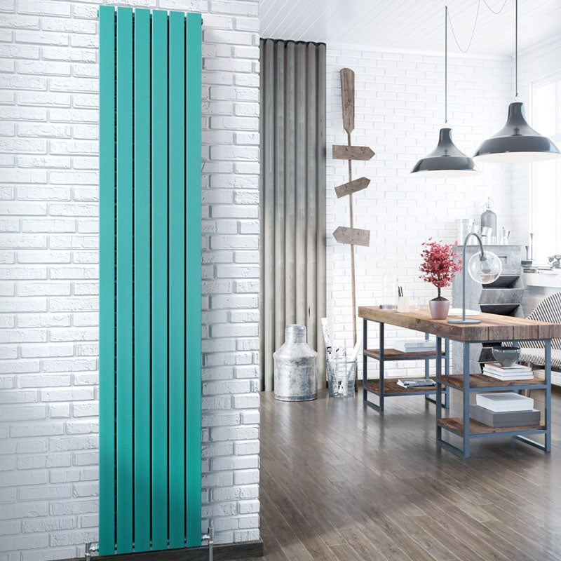 DQ Heating Tornado Single Flat Panel Vertical Designer Radiator | Stocked