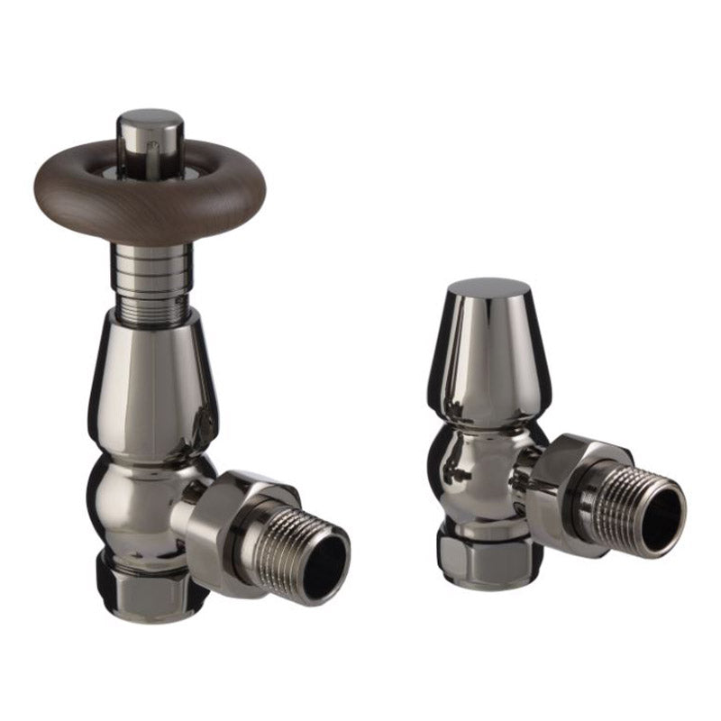 DQ Heating Tote Thermostatic Angled Radiator Valves