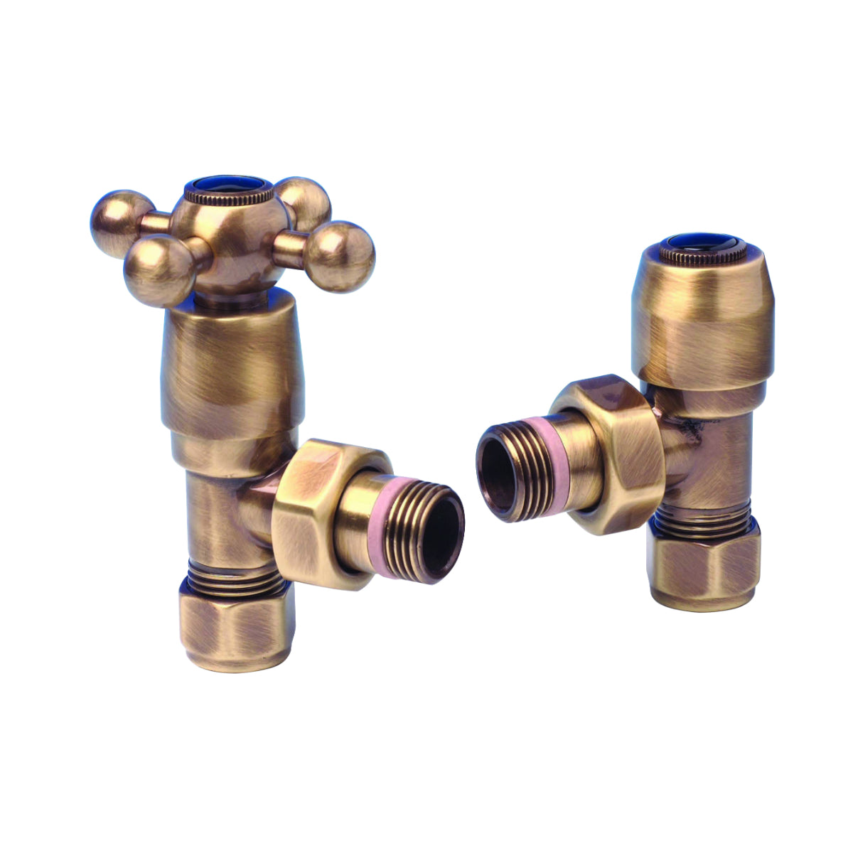 Apollo Victorian Style Valve Set Antique Brass 'X' Head Angled - 15mm ...
