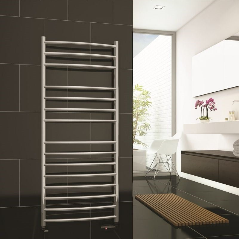 DQ Heating Zante Vertical Designer Heated Towel Rail | Stocked